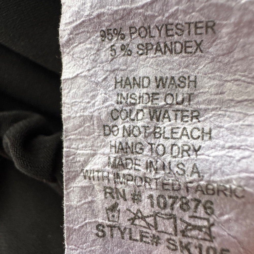 Sun Kim Women's S Tunic Dress‎ Black Zip Front Bubble Hem SK105 Made in USA - Picture 6 of 8